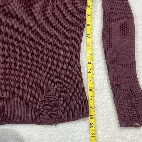 Garage Distressed Knit Sweater – Size Medium – Frayed - Picture 3 of 7
